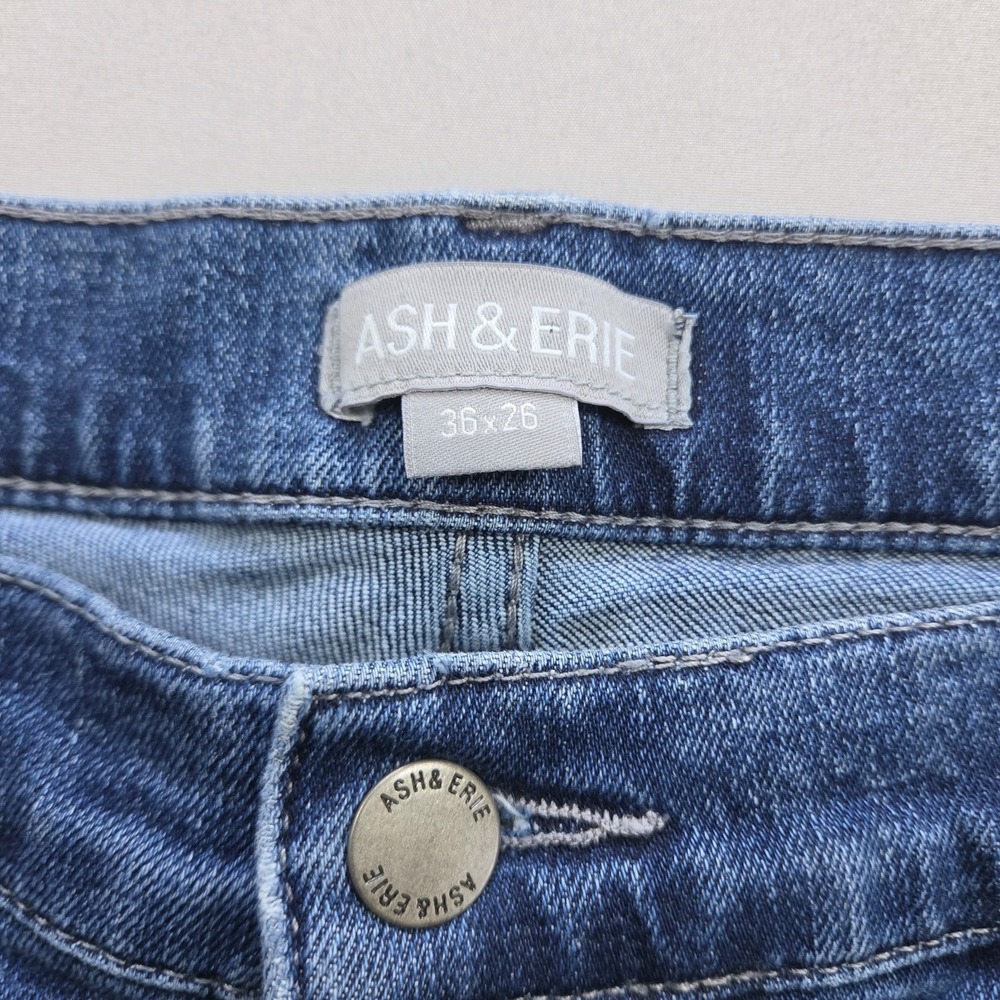 Ash & Erie Mens Jeans 36 x 26 Blue Bossa Cotton Blend Medium Wash stretch - Picture 2 of 7